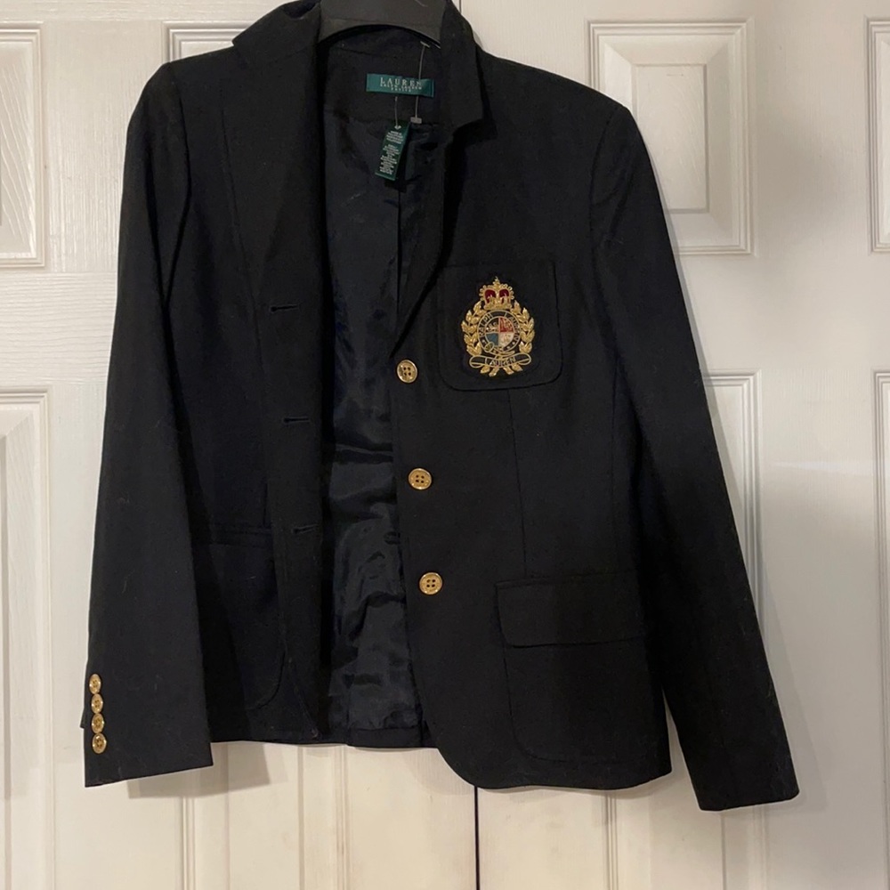 Lauren Ralph Lauren Black Blazer with Gold Buttons